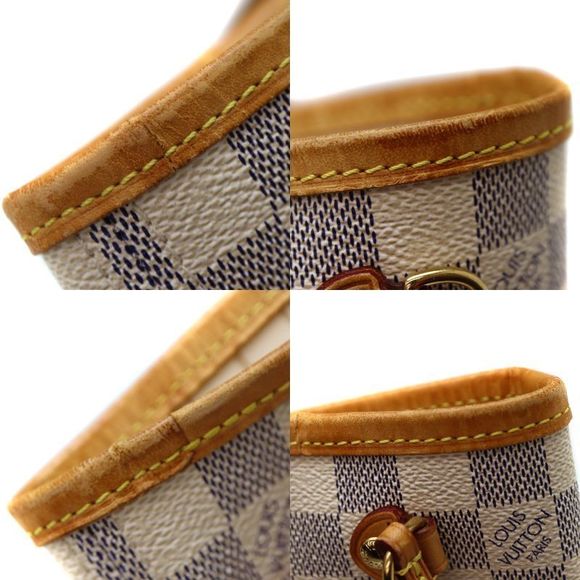 Louis Vuitton PM Damier Canvas White Bag Neverfull Tote - Picture 11 of 13